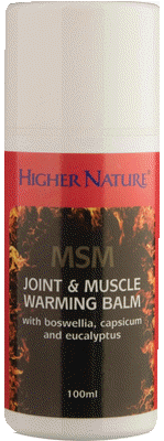 Higher Nature - MSM Joint & Muscle Warming Balm